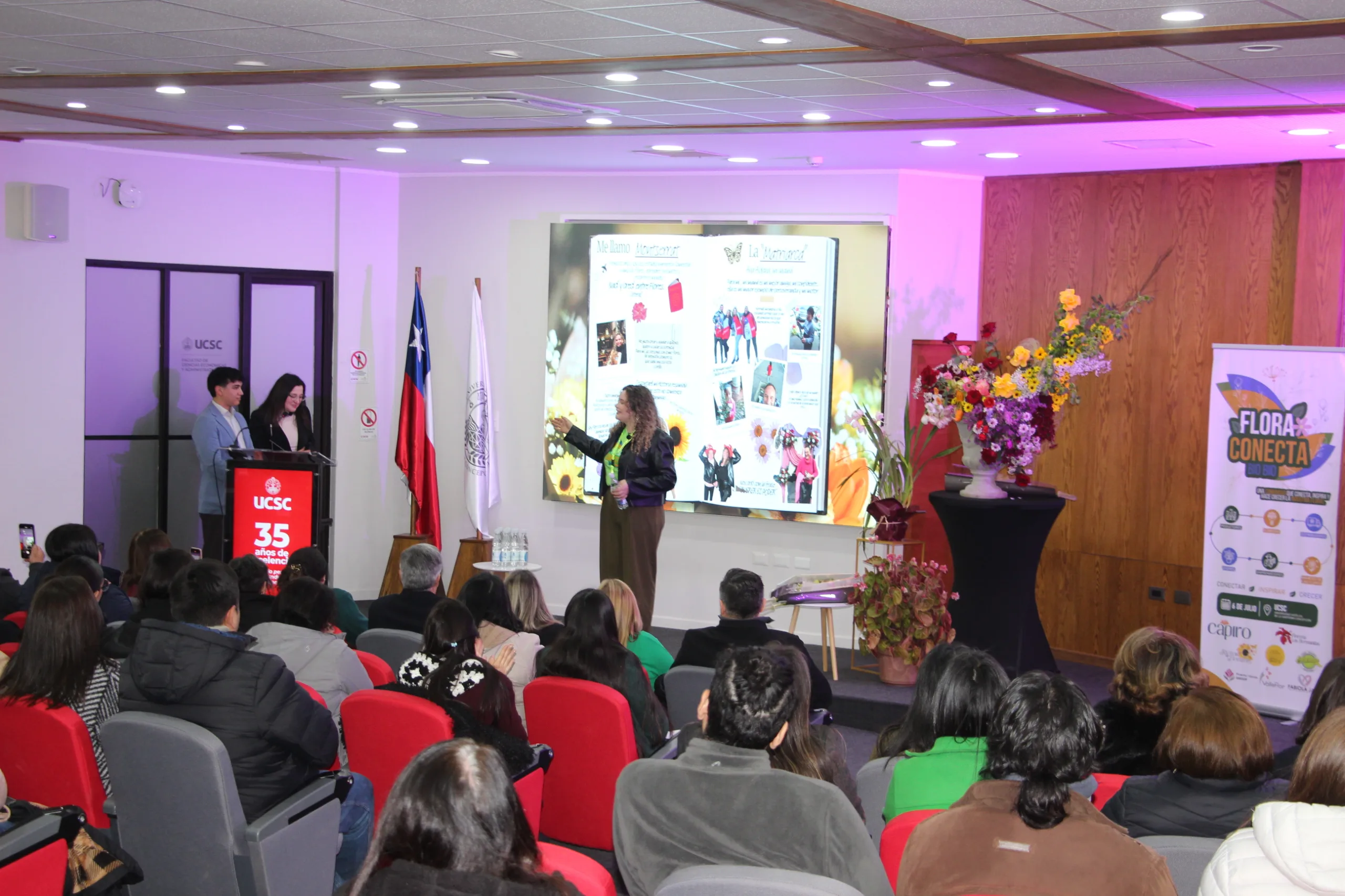 Estudiantes de Ingeniería Comercial UCSC conectan a la industria floral del Biobío