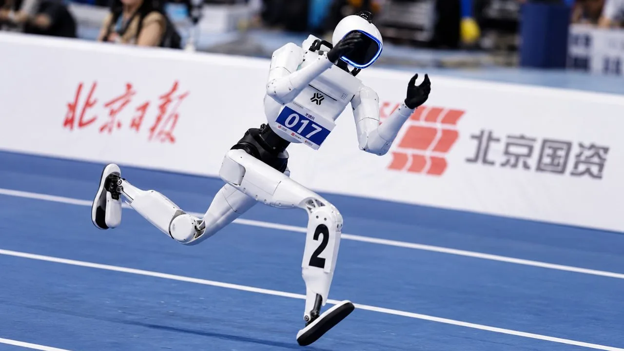 Robot de Beijing corre distinto al humano y abre preguntas sobre biomecánica