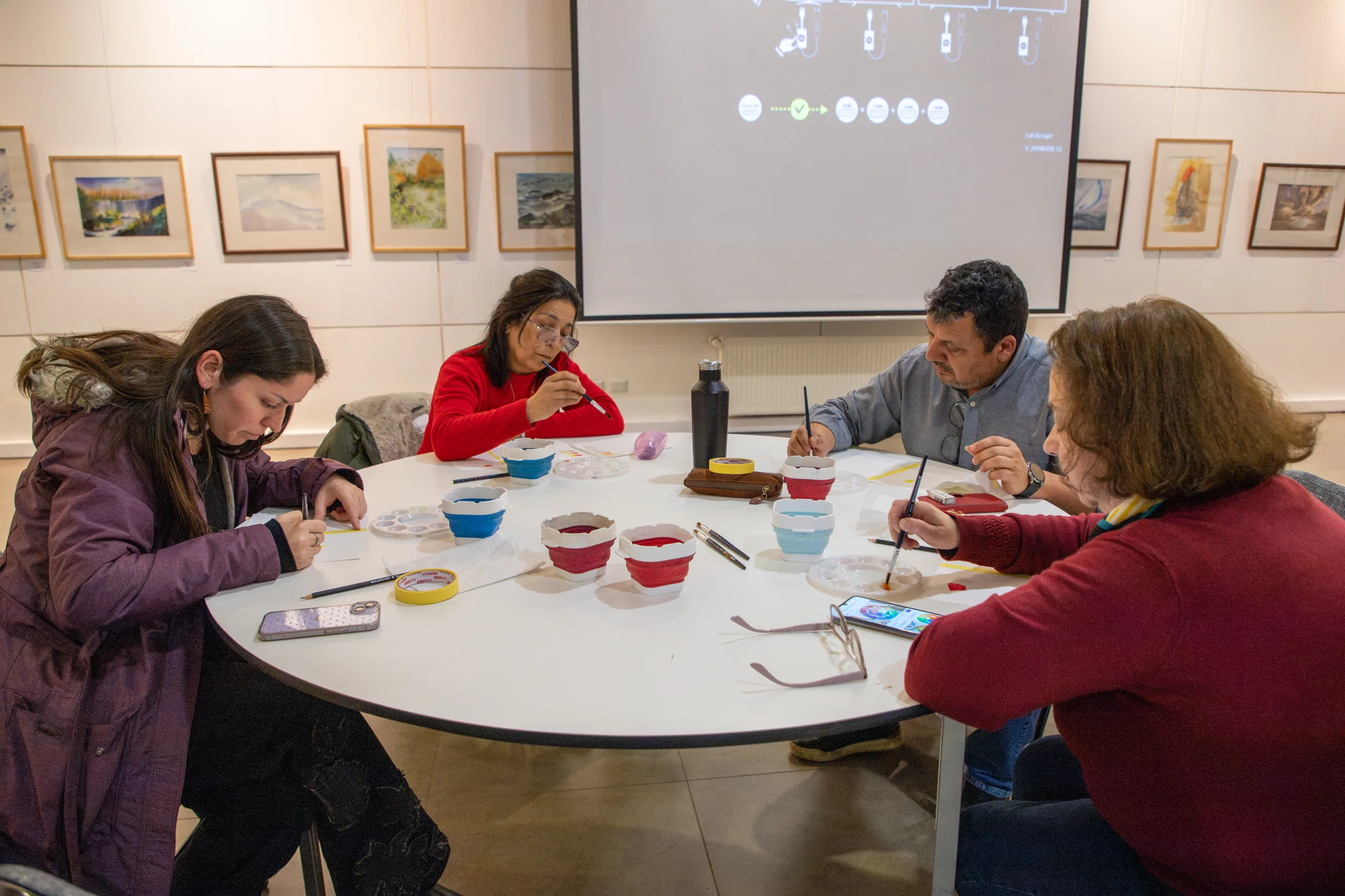 Acuarela y bienestar: un espacio de pausa y aprendizaje para trabajadores UCSC 